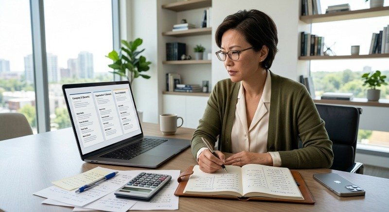 Freelancer working from home on a laptop