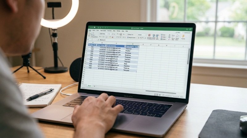 working a remote data entry job from home on a laptop